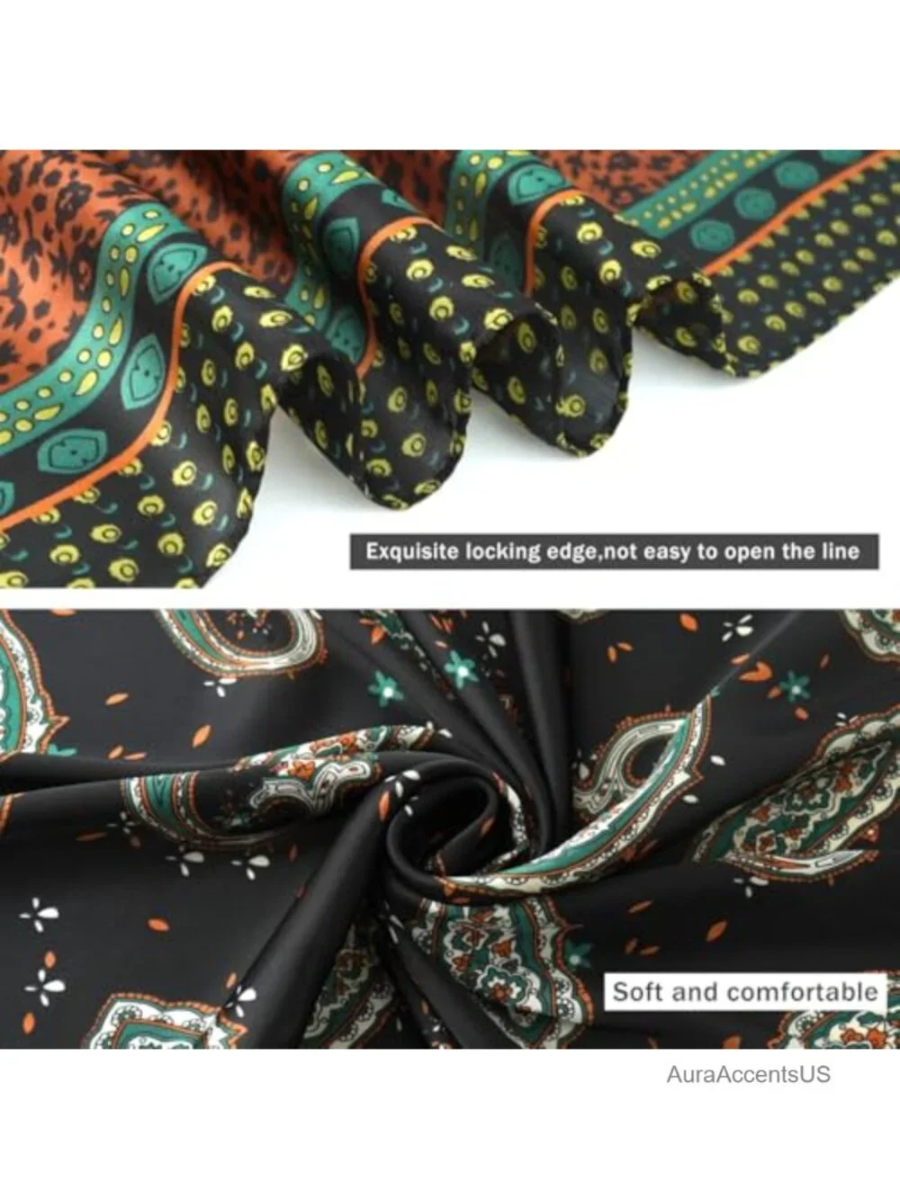 Extra Large Wild Rag Scarf for Women, Oversize Square Silk Feel Shawl, Western